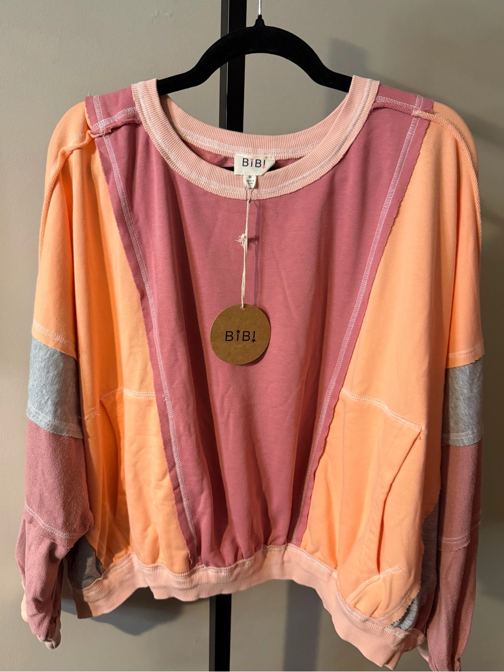 BiBi patchwork sweatshirt with pockets